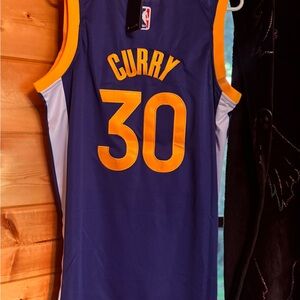 Nike Blue and Yellow Basketball Jersey